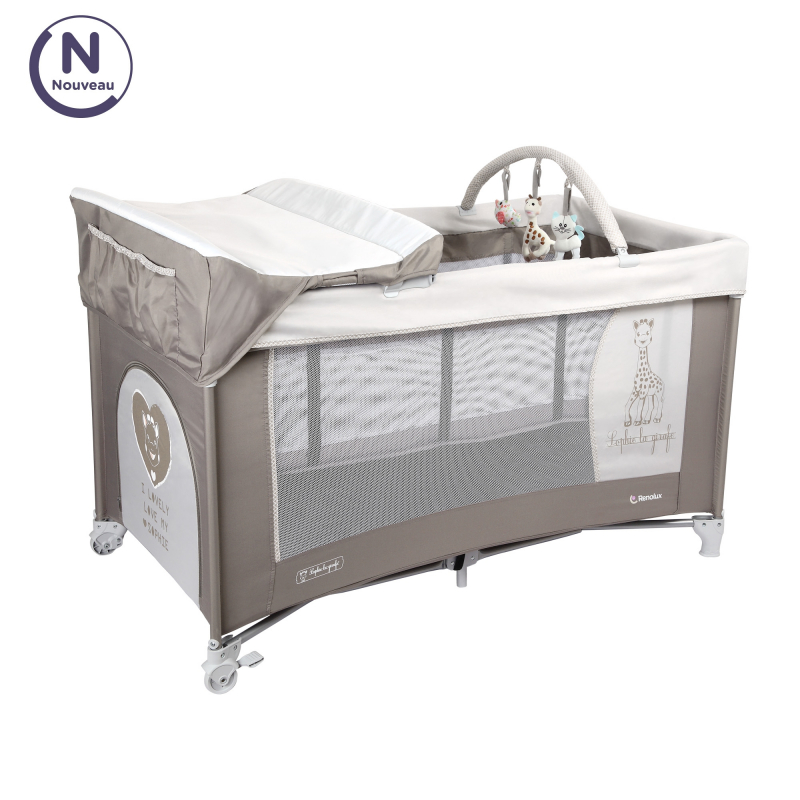 RENOLUX travel cot OPTIC Z 2020, Sophie la girafe So Chic